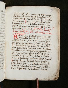 Libellus hagiographique relatif à S. Guillaume de Malavalle [fol. 7r] Quo[modo] beat[us] Bernard[us] S[ancti] G[uilhelmi] co[n]versionem affectabat